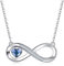 LOUISA SECRET Collana Donna Love Infinity Collane Gioielli Donna Regalo Natale Compleanno Festa Della Mamma per Moglie Amiche Amica (Acciaio inox-Blu)