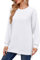 Florboom Sweatshirts Für Damen Langarmshirt Oversize Lang Bluse, Weiß M