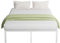 Novilla Cadre de lit Plateforme en métal pour Matelas de 90 x 190 cm, Hauteur de Rangement sous Le lit 30.5cm, Cadre métallique, Pas Besoin de sommier, Assemblage Facile, Blanc