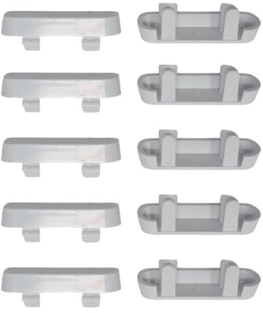 fiXte Lot de 10 cache-trous d'évacuation pour fenêtre UPVC RAL 9010 Blanc, blanc, 40 x 11 x 6 mm