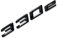 MCK Auto - 330e schwarz glänzend Kotflügel vorne hinten schwarz Badge Logo Kofferraum Emblem Aufkleber Kleber Tuning
