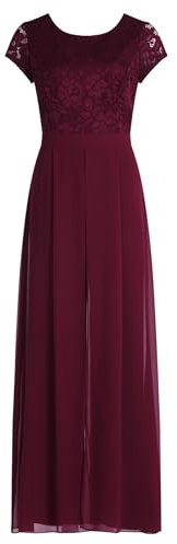 Vera Mont Damen Jumpsuit Kurzarm Deep Wine,38