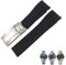 ORKDFJ Ersatz-Uhrenarmband aus Silikonkautschuk, 21 mm, für Rolex Deepsea Sea-Dweller 126660, Blau/Schwarz, Tauchsportarmband, kostenloses Werkzeug, 21 mm, Achat
