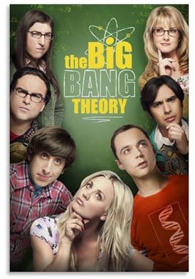 LETOOUY U.S. Drama The Big Bang Theory Film Poster Dekorative Malerei Leinwand Wandkunst Wohnzimmer Poster Schlafzimmer Malerei,Wandkunst Bilddruck Moderne Familienzimmer Dekor 08x12inch(20x30cm)