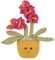 Apricot Lamb Pflanzen phalaenopsis Orchidee Plüschtiere für Kinder, weiche niedliche Kuscheltier für Baby Mädchen und Jungen, Flauschige Pflanzen phalaenopsis Orchidee Rosa 28 cm