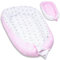 PaLulli Kuschelnest 2-seitig Babynest Babynestchen Baby Nest Nestchen Reisebett Wickelauflage Kuschelbett, Kokon Kokon für Babybett - Babys und Säuglinge, 100% Baumwolle Oeko TEX (Pink Stars)