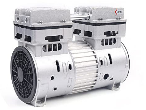 Flüsterkompressor ölfreier Druckluft Kompressor Luftkompressor Zubehör Kopf Leise Silent Druckluft 8 Bar 750W Aluminium öLfrei flüster Compressor Textilmaschinen Elektromagnetventil