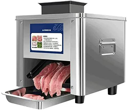 DLAZUM Máquina cortadora de Carne Comercial de Alta Potencia, máquina cortadora de Carne automática para Comedor, picadora de Carne doméstica, máquina cortadora de Pescado automática, 7 Pulgadas (1