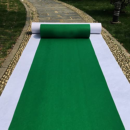 3 x 15 ft Aisle Runners Wedding Accessories 2mm Green Aisle Runner Carpet Rugs for Step and Repeat Display, Ceremony Parties and Events Indoor or Outdoor Decoration 3ft Wide x 15 feet Long