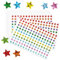 6750 Stück Glitzer Sticker Sterne, Selbstklebende Glitzer Aufkleber, Smiley Sterne Aufkleber, 1cm Glitzer Sticker, Laser Belohnungssticker, Sterne Sticker für Schüler Belohnung, DIY(45 Blätter)