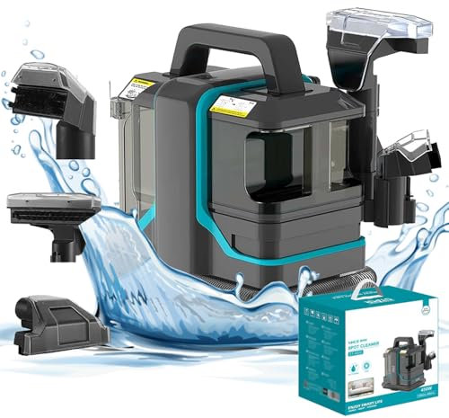 Portable Carpet Cleaner Machines, Handheld Upholstery Cleaner Machines with 2 Brush, 11Kpa Powerful Suction Pet Stain Machine, 450W Strong Suction Spot & Stain Remover, Car Seats,Upholstery&Furniture