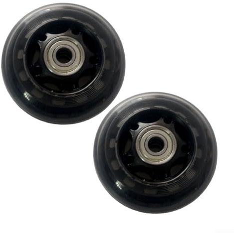 2 ruote per vogatore, diametro 70 mm, puleggia con cuscinetto ruota 608 per vogatore, apertura 8 mm (nero)
