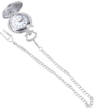 COLLBATH Vintage Taschenuhr im Lokomotivdesign Silber Einzigartige Dekorationsuhr für Kleidung Perfektes für Freunde Familie Langlebig Praktisch der Handhabung