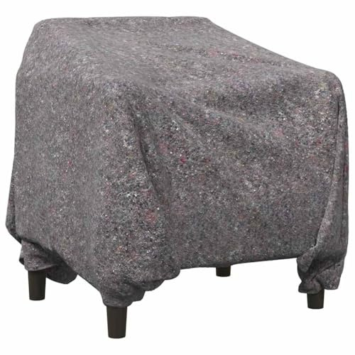 vidaXL Moving Blankets 10 pcs Grey 150 x 200 cm Fabric, Living Room, Rectangular, Industrial Style, Lightweight Moving Blanket, Urban Decor, Furniture Protector, Tactile Layer