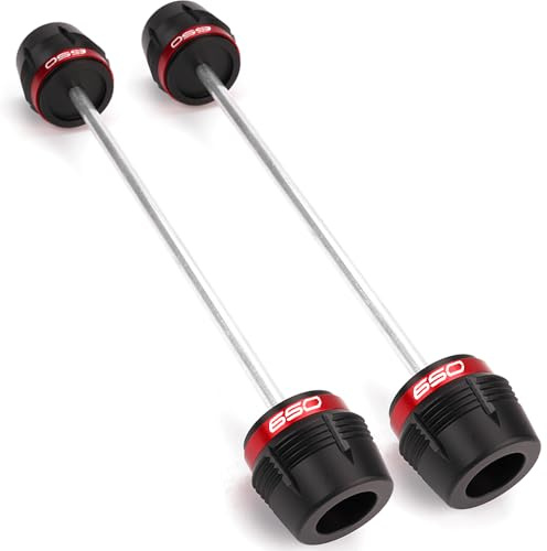 ZEXDDI Motorcycle Wheel Protector Suitable for Z650 Z650RS Ninja 650 NINJA650 KRT 2017-2024 2025 Front Wheel Rear Wheel Slider Axle Fork Frame Fall Protection Crash Pad Z 650 RS (Red)