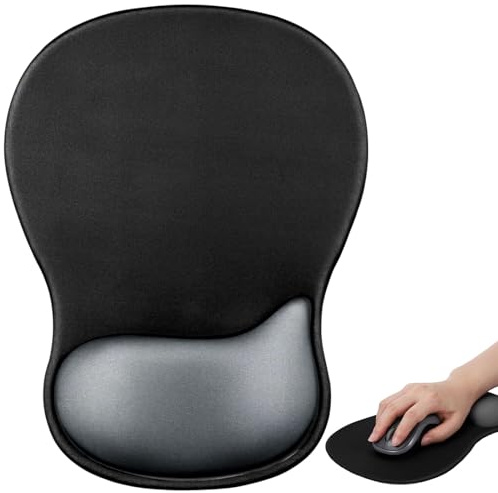 Yimomoyi Alfombrilla de ratón de Gel, Alfombrilla de ratón ergonómica pequeña para Ordenador portátil, Gadgets para la Oficina en casa, Protector de muñeca, A