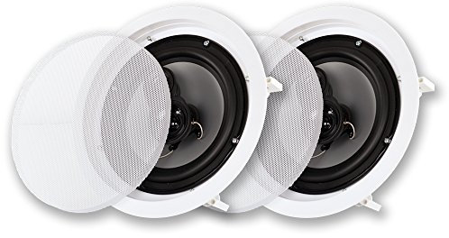 Acoustic Audio CSic83 in Ceiling 8 Speaker Pair 3 Way Home Theater Speakers