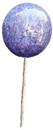 Jürgen Bocker Garten-Ambiente Gartenstecker Rosenkugel 20 cm Edelstahl mit Marmorlackierung in blau auf Stab 80 cm