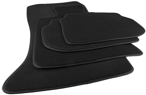 kfz-premiumteile24 Fußmatten Kompatibel mit 5er F10 Limousine 5er F11 Touring 11/2013-2017 Velours Automatten Stoffmatten Premium Qualität Autoteppiche