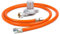 Anschluss-Set bestehend aus Druckminderer 50-200 mbar (stufenlos regelbar) + Gasschlauch 80 cm (für geeignete Gasgeräte/Gaskocher, Gasherd, Hockerkocher, Campingkocher Heizung Heizofen Gas Regler
