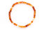Taddart Minerals – Orange weißes Armband aus dem natürlichen Edelstein Karneol mit 4 mm Kugeln auf elastischem Nylonfaden aufgezogen - handgefertigt