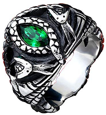 ZMY Home Aragorn Ring von Barahir Männer Cosplay Schmuck Edelstahlringe (10)