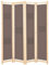 vidaXL Biombo Divisor de 4 Paneles de Tela Decoración Hogar Casa Jardín Bricolaje Salón Comedor Ambientes Habitaciones Separador 160x170x4 cm Marrón