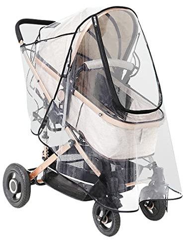 O³ - Habillage Pluie Universelle Pour Poussette - Protège de la pluie - Vent - Humidité - Neige - Avec fenêtre de contact