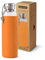 Black+Blum Glass Leak-Proof, Lightweight Travel Water Bottle with Protective Sleeve, Stainless Steel, Nylon, Polypropylene and Silicone, Orange, 600 ml