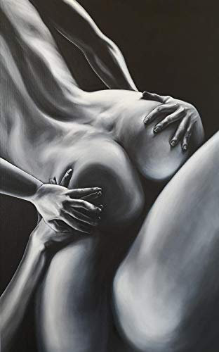 Ivansung DIY Malen nach Zahlen Kit für Erwachsene, Acryl auf Leinwand, 40x50 cm, Ungerahmt, Traditional, Unisex, Frau, Nackte Schönheit, Mittel, nicht zusammenklappbar