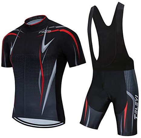 Weimostar Radtrikot Herren Set Kurzarm Rennrad Trikot Set Sommer Radbekleidung 4D Gel Fahrradbekleidung Fahrrad Bekleidung Anzug CC64