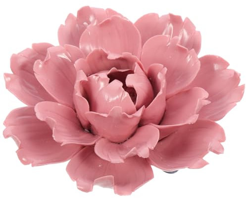 VOSAREA Deko Blumen aus Keramik: Wohnzimmer Deko Modern Keramik Blumen Wandschmuck 3D Pfingstrose Wanddeko für Wohnzimmer Schlafzimmer Büro