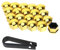 NOPNOG - Auto Radmutterkappe, Auto Nabenschraube Schutzabdeckung, Rostschutz, Gold, 20 Stück/Satz, 17 mm / 19 mm (Durchmesser: 19mm)
