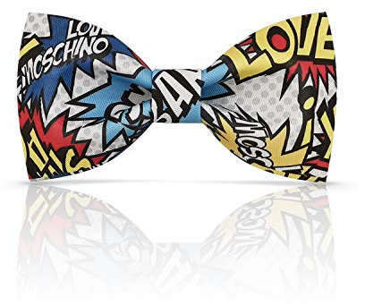 Lanzonia Papillon Uomo Originali Fantasia Firmate Multicolore Pop Art Divertenti con Spiritoso Stampa Graffiti per Compleanno Festa Carnevale