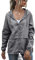 SotRong Veste imperméable légère et pliable pour femme - Coupe-vent - Fermeture éclair - Avec capuche - Séchage rapide - Imperméable, gris foncé, L