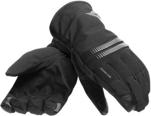 Dainese Plaza 3 D-Dry Gloves, Motorradhandschuhe Winter Wasserdicht, Herren, Schwarz/Anthrazit, XS