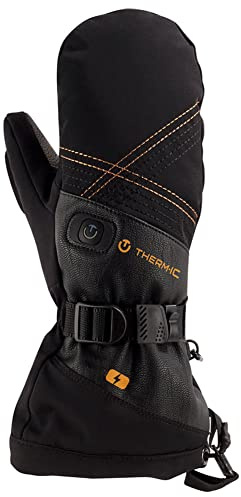 THERM-IC Women's Ultra Warm Insulated Windproof Leather Rechargeable Heat Mittens