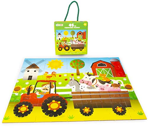 abeec Farmyard Puzzle 45 pc - Jigsaw Puzzles For Kids - Farmyard Toys - Farm Toys - Boys Party Bag Fillers - Kids Puzzles Age 5-8 - Puzzles For 5 Year Olds