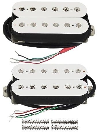 FLEOR Alnik 5 Gitarren-Tonabnehmer-Set mit weißem Hals- und Brücken-Humbucker-Tonabnehmer