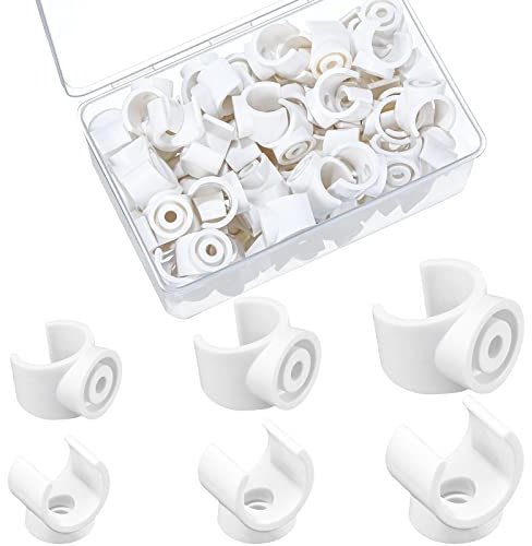 Demissle 150 Stück 1/2 in 3/4 in 1 in Pex Clips Rohrschellen Kunststoff Wasserrohrschellen Rohrhalter U Haken Pex Klemmen Stützbügel Pex Rohrschellen Clips Sockel-Werkzeuge, weiß