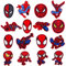 16 Stück Bügelbilder Spiderman, Patches zum Aufbügeln Kinder, Aufnäher zum Aufnähen, Patch Sticker Aufbügeln mit Nadel, Faden, Knopf, Applikation für Kleidung, Jacken, Jeans, Hut, Rucksäcke, Schuhe.