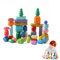 Promise Babe Jouets en Bois Montessori pour Enfants,38 PCS Forêt Arbres Pierres empiler Pierres d'équilibre Pierres de Construction, Jouets en Bois à empiler Trier Empiler Pierre d'équilibre Déco 3+