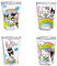 Silver Buffalo Sanrio Hello Kitty and Friends Rainbow Featuring Badtz-Maru, My Melody, Cinnamoroll, Kuromi, Little Twin Stars, Pochacco, Keroppi, Tuxedo Sam y Chococat, juego de 4 mini vasos de 1.5