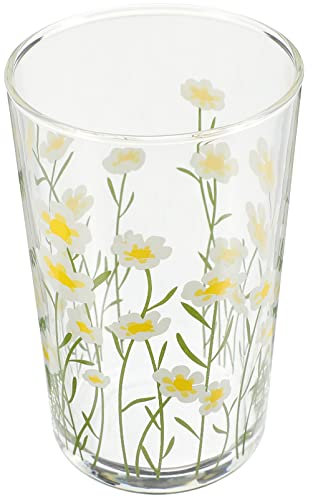 PAREKS Taza de café transparente con diseño de margaritas de cristal transparente para el hogar, cocina, expresso, taza de café expresso