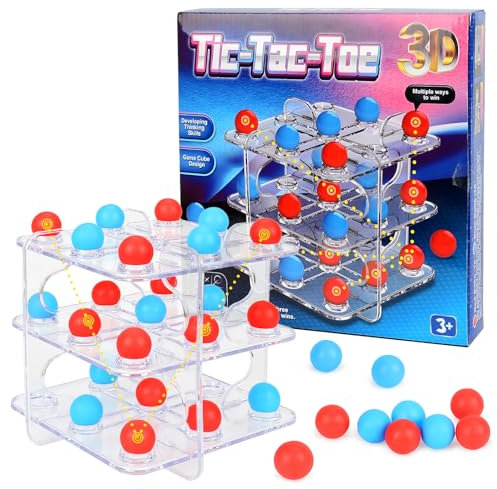 Yizemay 3D Tic Tac Toe Spiel, 2 Spieler Brettspiele, Big Eat Small Game Eltern Kind Interaktion Kinder Spiele, Klassisches Familien Brettspiel, Interaktives Tischspiele für die Frühe Bildung