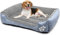 SuperGift.com Soft & Fluffy Pet Bed - Anti-Anxiety Washable Bed for Dogs and Cats - Non-Slip Base - Dog & Cat Bed - Warm and Cosy - Grey (Large)