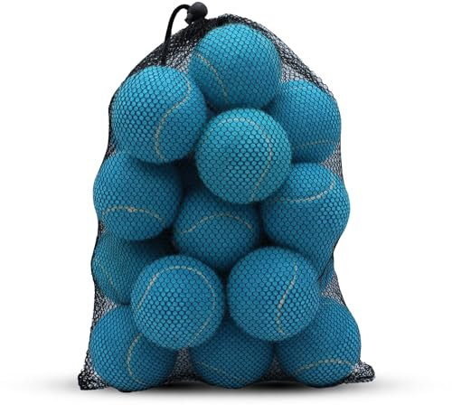 SHYUJAJIE Tennisbälle, 20 Stück, Trainings-Tennisbälle, hohe Elastizität, Übungstennis für Anfänger, Übungsbälle für Haustiere, Hunde, Hellblau