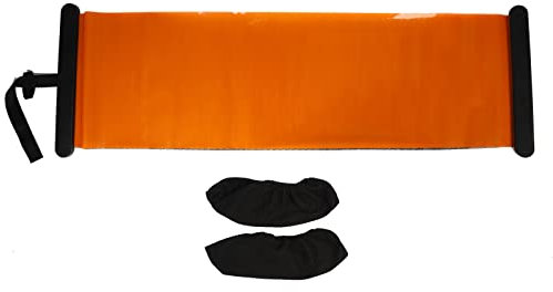 Estera de Gimnasio, Estera de Ejercicio Deslizante, Esteras de Ejercicio, Estera de Ejercicio Deslizante con Botines, Estera Deslizante de Fitness para Yoga con Topes Finales Estera(Naranja)