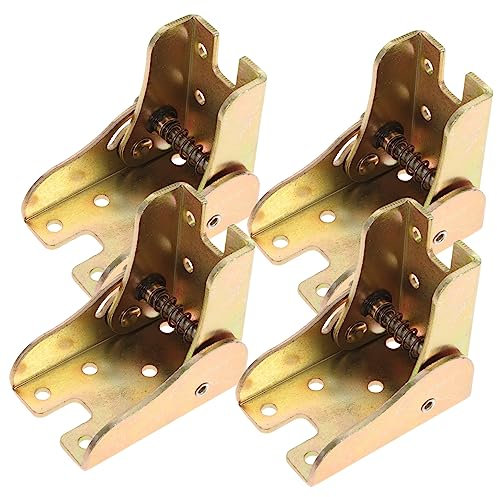 4pcs Folding Table Hinge Heavy Duty Hinges Exterior Door Hinges Door Closer Spring Sawhorse Brackets Spring Door Hinge Folding Sawhorse Door Springs to Close Door Spring Hinge Iron