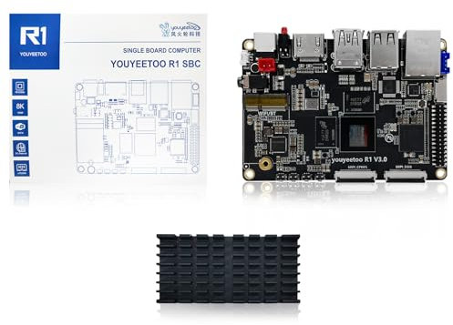 youyeetoo R1 Single Board Computer Basic Rockchip RK3588S -8K Display -Supporto HDMI 2.1,SATA 3.0,PCIe 2.0 SSD,USB Host x5,NFC -AIoT/NAS -Android 13/Debian(4GB RAM+32GB eMMC),(youyeetoo-R1-PARENT-EU)
